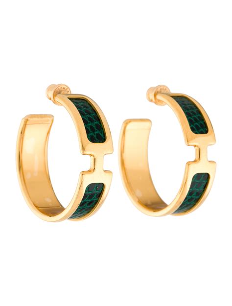 hermes earrings hoop replica|authentic hermes earrings for sale.